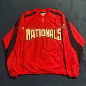 MLB Nationals Red and Black Jacket